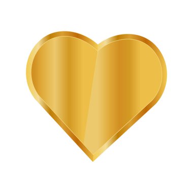 beyaz zemin üzerine altın kalp