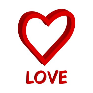 Sevgi dolu kırmızı bir kalp.
