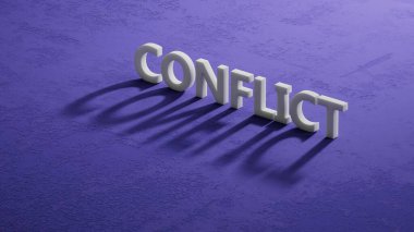 3D Charcaters 'ın metin çakışması. Finansal. Finansman. 3D Charcaters 'ın gölgesine yakın çekim, İş Konsepti 3D.