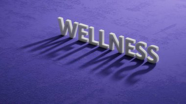 3D şarküterilerin gölgesi üzerine sağlıklılık mesajı..