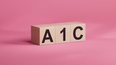 Ahşap küplerle ilgili A1C metni, tıbbi kavram. Ahşap küplerin kapatılması, İş Konsepti 3D oluşturma..