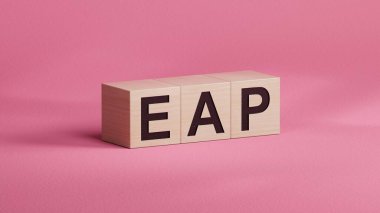 ahşap küplerle ilgili sorular ve cevaplar. Tahta küplere yakın çekim, İş Konsepti 3D görüntüleme..