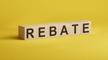 Tahta küpleri, iş için kullanılan sözcükler. Tahta küplere yakın çekim, iş konsepti 3D görüntüleme..