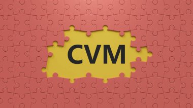 Müşteri Değeri Yönetimi kelimesi eksik parçalarla bulmaca parçalarının üzerine kuruludur. Yapboz parçalarını eksik parçalarla kapat, İş Konsepti 3D görüntüleme.