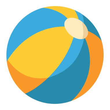 Bir plaj topu illüstrasyonu, yaz, tatil, seyahat ve eğlenceli temalar için mükemmel