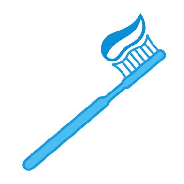 Diş fırçası, diş macunu, diş sağlığı ve diş bakımını sembolize ediyor.