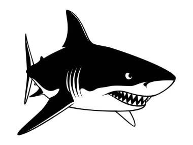 Büyük beyaz köpekbalığı, güçlü bir deniz yırtıcısı. Gücü, tehlikeyi ve okyanus yaban hayatını simgeliyor.