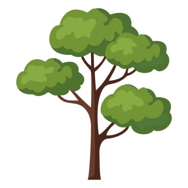 Yemyeşil ağaç çizimi, doğayı, büyümeyi, çevreyi ve ekolojik dengeyi sembolize eder.