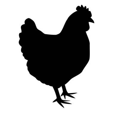 Pen Black tavuk silueti, çiftlik, tarım, hayvan veya kümes hayvanlarıyla ilgili tasarımlar için idealdir.