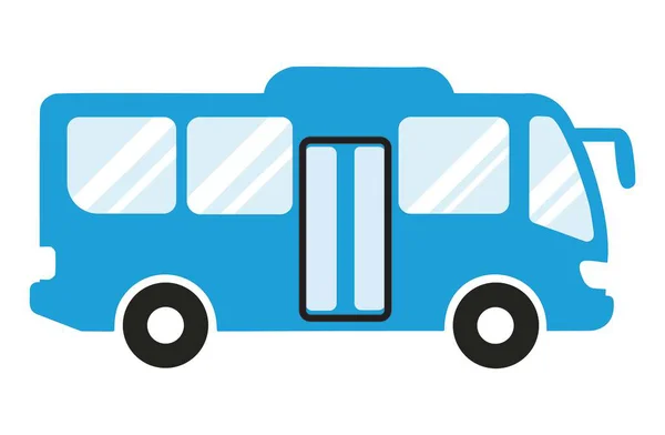 Toplu taşıma hizmetleri okul servisi servisi servisi veya mobil uygulama grafiği için otobüs simgesi yan görünümü vektör çizimi