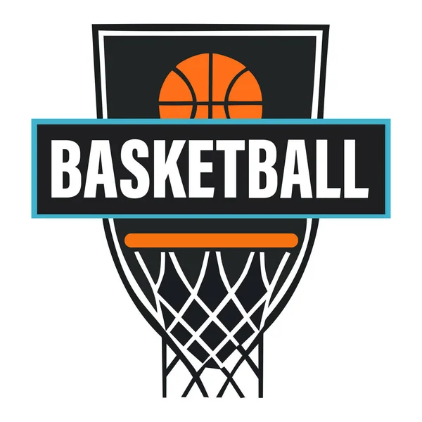 Basketbol potası ve top, spor takımları, ligler, kulüpler ve atletizm markaları için bir vektör.