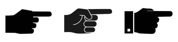 El simgeleri ayarlandı, yön, seçim veya vurgu vektörü için işaret parmağı ile sağı işaret ediyor