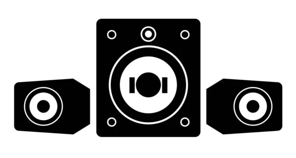 Hoparlör sistem vektör simgesi, ses ve ses ekipmanı illüstrasyonu, müzik ve multimedya için vektör grafiği