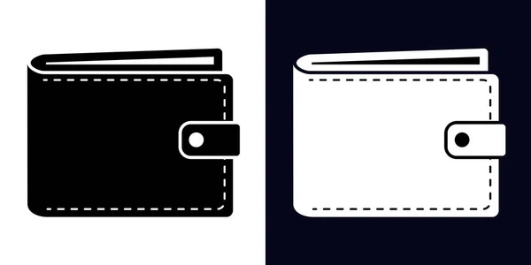 Finans, para ve kişisel bütçeyi temsil eden iki cüzdan simgesi, finansal uygulamalar ve e-ticaret için ideal