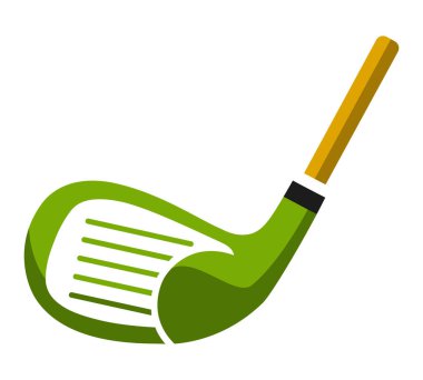Tek bir yeşil golf sopası, spor malzemesi çizimleri ve golf temalı tasarımlar için mükemmel..