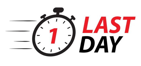 Son bir gün geri sayım simgesi, kronometre grafiği son teslim tarihi, acil sınırlı süre teklifi, ya da etkinlik işareti.