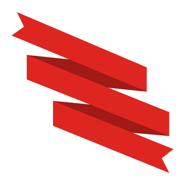 Cesur kırmızı kurdele pankartı, önemli duyurular ve dinamik promosyon tasarımları için ideal.