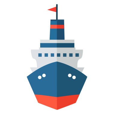 Seyahat, lüks ve turizm temalarını simgeleyen bir yolcu gemisi logosu.