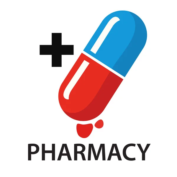 Sağlık, ilaç ve ilaç hizmetlerini sembolize eden artı işaretli bir tıbbi kapsül ikonu