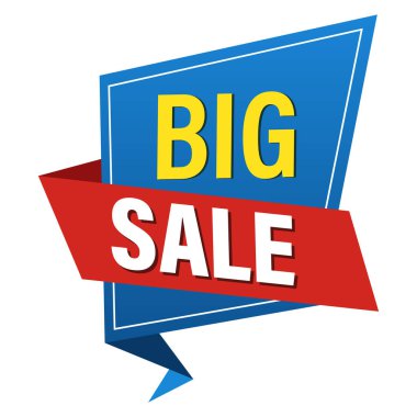 Büyük İndirimli Etiket Vektör Resim Tasarımı, İndirimler için Büyük İndirimli tanıtım afişi ve teklifler