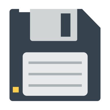 Retro disket simgesi, veri ve dijital depolama için klasik teknoloji sembolü, nostaljik bir bilgisayar aksesuarı