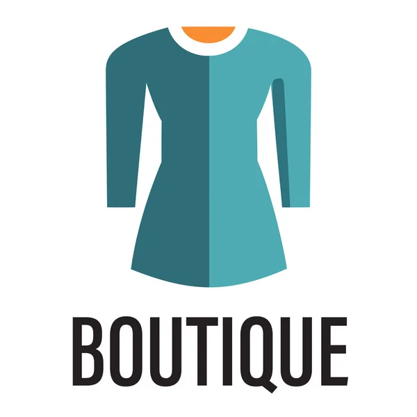 Kadın giyim mağazası için giysili bir butik logosu, moda markası.