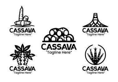 Tarım, gıda ve sağlık sektörlerindeki işletmeler için mükemmel olan 5 Cassava logosu koleksiyonu. Bu logolar taze ve organik gıda ürünlerini destekleyen şirketler için ideal Cassava 'nın doğal, sağlıklı ve sürdürülebilir niteliklerini temsil ediyor. B
