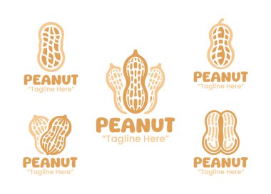 Beş fıstık logosu koleksiyonu, tarım, gıda ve sağlık sektörlerindeki işletmeler için mükemmel. Bu logolar, besleyici gıda ürünlerini teşvik etmek için ideal olan fıstıkların sağlıklı ve doğal özelliklerini vurguluyor..