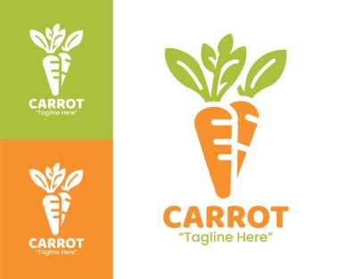 Doğal büyüme ve canlılığı temsil eden geometrik bir havuç logosu, çevre dostu çiftlikler ve sebze ürünleri kimlikleri için uygundur..