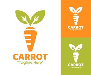 Sadelik ve tazeliği vurgulayan yassı minimalist bir havuç logosu, vejetaryen kafeler, organik dükkanlar ve sağlık bilinci olan markalar için mükemmel..