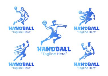 Dinamik ve enerjik görseller içeren 5 adet hentbol logosu koleksiyonu. Güçlü ve rekabetçi bir kimlik gerektiren hentbol takımları, kulüpler ve spor etkinlikleri için mükemmel..