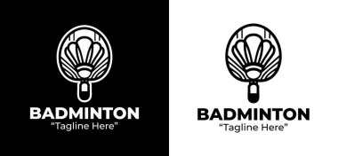 Klasik ama modern badminton logosu spor markaları ve takımları için mükemmel, geleneği yenilikle birleştiren.