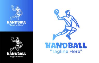 Hız ve çevikliği yakalayan modern ve şık bir hentbol logosu, spor kulüpleri ve ligleri için ideal..