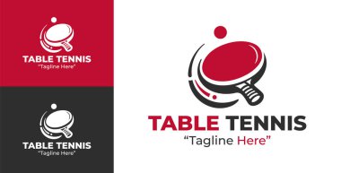Gelenek ve beceriyi temsil eden, rekabetçi etkinlikler ve kulüpler için mükemmel klasik ve zamansız bir masa tenisi logosu..