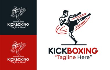 Dövüş akademileri, spor kıyafetleri ve performans markaları için modern bir dövüş sanatları simgesi..