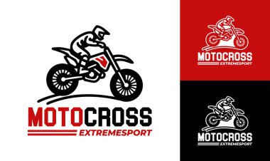 Sert hareketler, motosiklet kontrolü ve motokros kulüpleri ve vites markaları için ideal toprak atlama aksiyonu içeren off-road yarış rozeti..