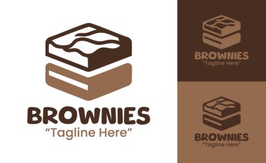 Kaliteli brovniler, çikolataya odaklı fırınlar ve markalar için yapılmış birinci sınıf şekerli tatlı amblemi..