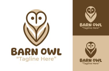 Temiz damgalama ve hayvan odaklı kimlik sistemleri için modern bir minimalist ambar baykuşu logosu oluşturuldu.