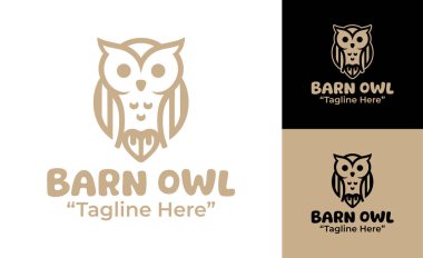 Bu modern minimalist ambar baykuşu logosu okullar, eğitim ve vahşi yaşam projeleri için temiz bir kimlik destekler..