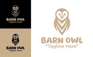 Güçlü hayvan markalaşması ve profesyonel kimlik kullanımı için modern bir minimalist ambar baykuşu logosu oluşturuldu.