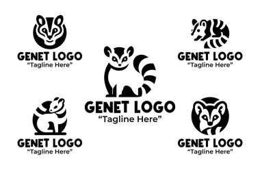 Markalaşma ve kimlik projeleri için vahşi memeli temaları içeren 5 genet logodan oluşan modern bir minimalist koleksiyon. Bu logo seti siyah ve beyaz siluet biçimini içerir.