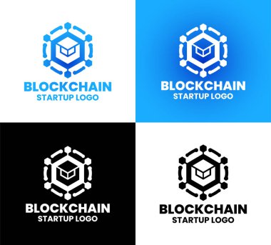 Geleceğe yönelik teknoloji girişimleri ve kripto ekosistemler için oluşturulan modern bir minimalist engelleme girişimi logosu.