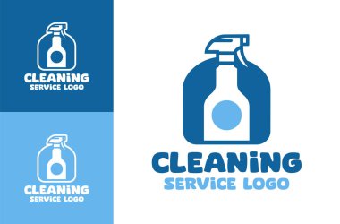 Profesyonel temizlik şirketleri ve ticari hizmet kimliği için modern bir minimalist temizlik logosu oluşturuldu.