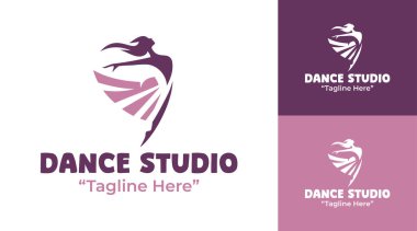 Bu modern minimalist logo dans akademileri, stüdyoları ve performans tabanlı işletmelerin markalaşmasını destekler..