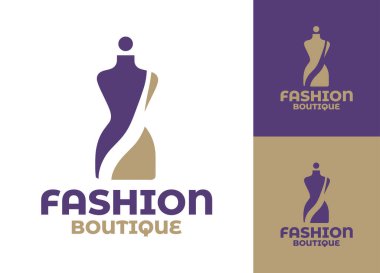 Lüks giyim mağazaları, tasarımcı etiketleri ve özel perakende markaları için tasarlanmış modern bir minimalist butik logo..