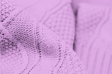 Açık mor, pembe kumaş arka plan. Tam kare örgü kumaş.