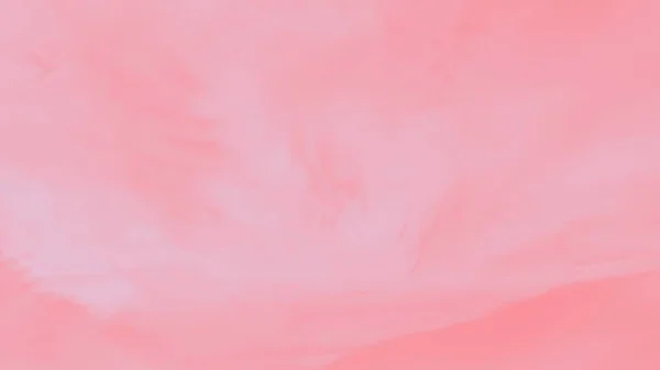 円形の雲、ピンクのサンゴの水彩トーン、パノラマと美しい空 — ストック写真