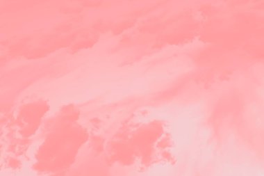 Soyut pastel pembe mercan rengi gökyüzü arkaplanı bulutlu