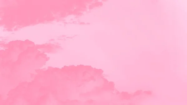 Sfondo Cielo Morbido Rosa Con Nuvole Sfocate Panorama — Foto Stock