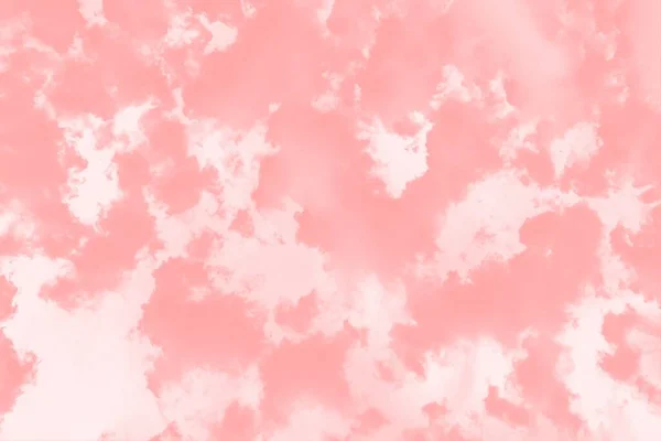 Abstraktní Korál Růžová Měkká Barva Oblohy Pozadí Rozmazanými Mraky — Stock fotografie